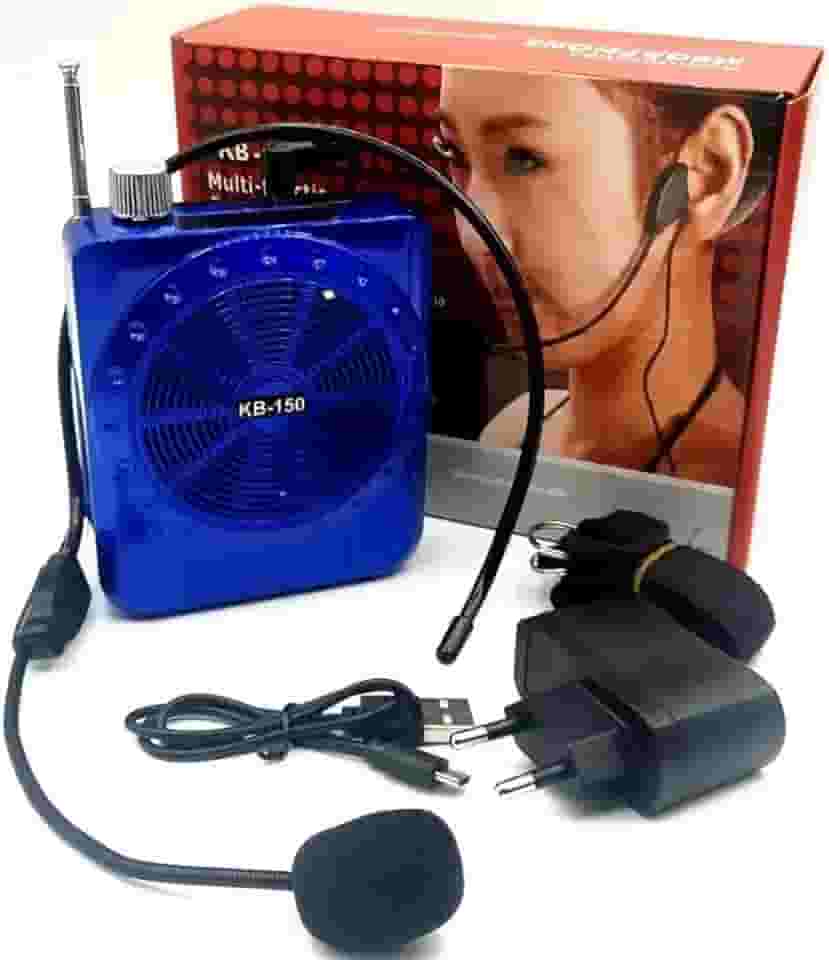 Megafone Amplificador de Voz Microfone KB-150 - Azul