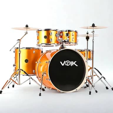 Bateria Acústica Completa Voik BAM22-GOLD Brilhante
