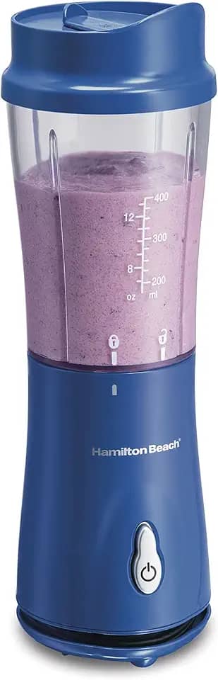 Hamilton Beach Liquidificador individual pessoal com tampa de viagem, azul (51132)