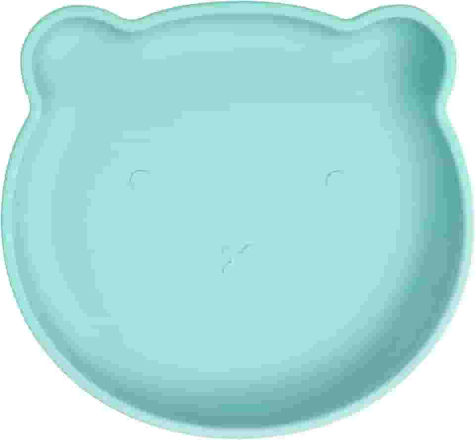 Freso Baby Prato Alimentação de Bebê Introdução Alimentar BLW Infantil Silicone Livre de BPA Atóxico Fácil Higienização Ventosa Alta Sucção Urso Verde