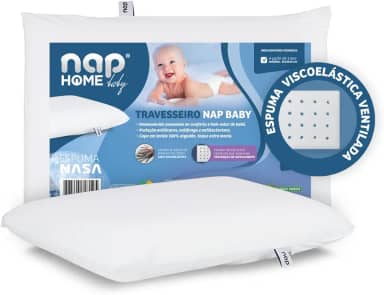 Nap Travesseiro para Bebê Nasa Baby 1 ano+ para fronhas 30x40cm - Branco