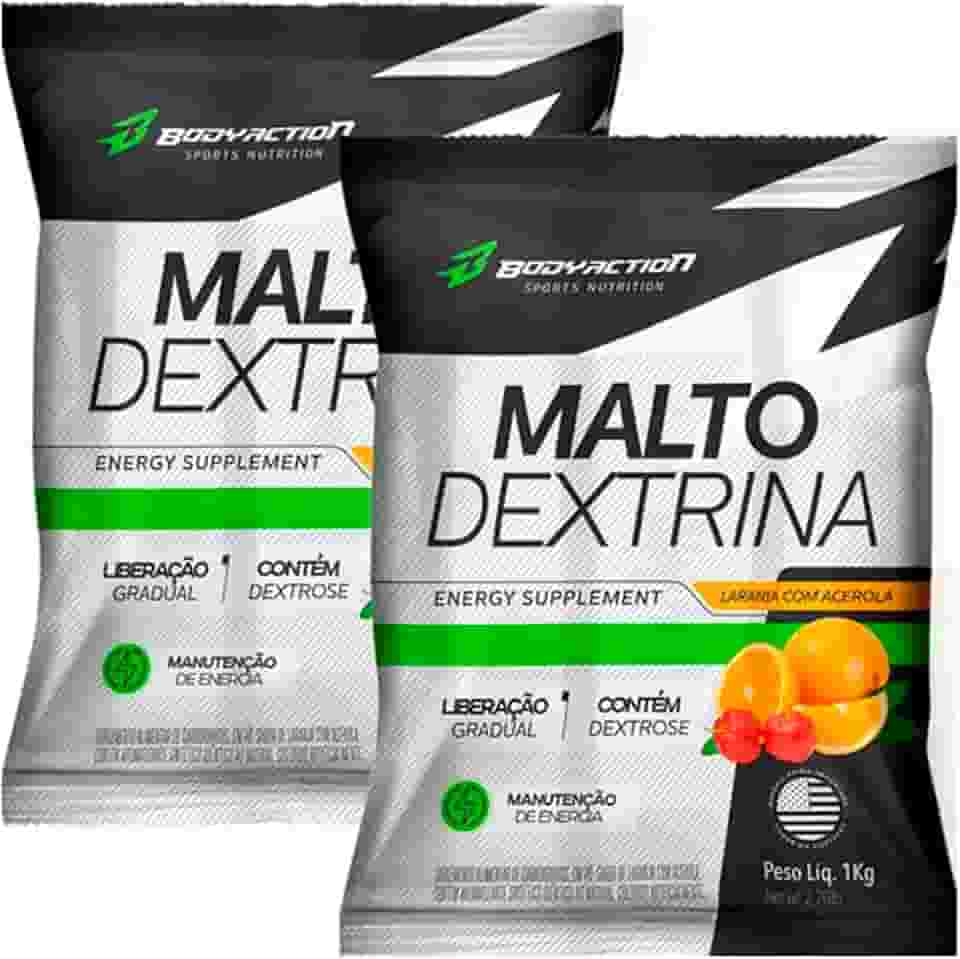 Kit 2x Maltodextrina 1kg Laranja com acerola - BODYACTION