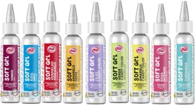 Kit 9 Soft Gel Corante Comestível Para Pasta Americana Chantilly Glacê Mix