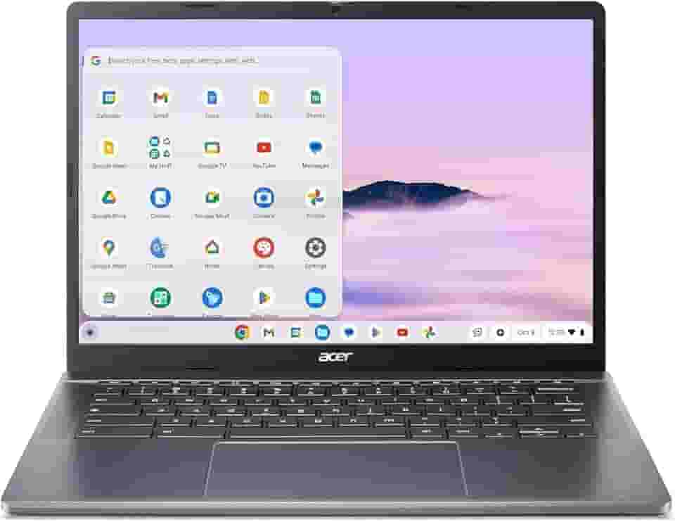 Acer Laptop Chromebook Plus 514 com Tela Sensível ao Toque, Intel 8-Core i3-N305, 8GB LPDDR5, SSD de 512 GB, Tela FHD IPS de 14 Polegadas, Wi-Fi 6E, Webcam FHD 1080P