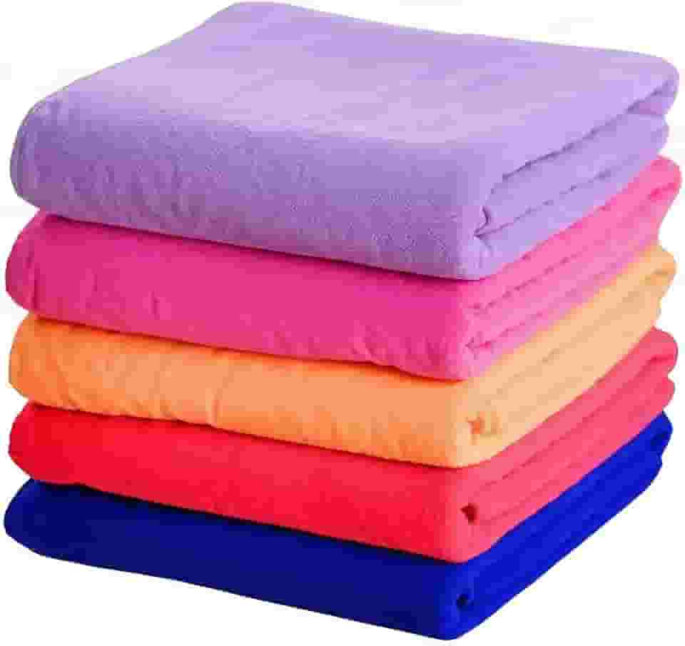 Kit 03 Toalhas De Banho Microfibra Compacta 60x120cm Grande Secagem Rápida