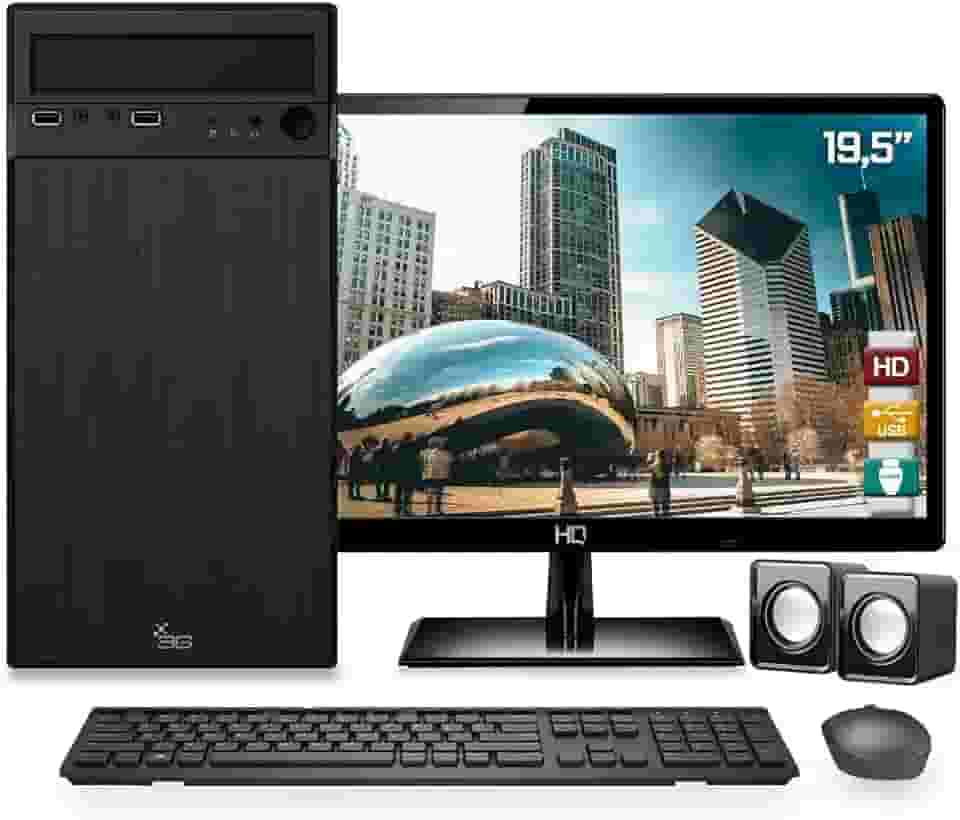 Skill Gaming Computador Completo Intel Dual Core 4gb Hd 500gb Monitor Hdmi 19.5', PRETO, Média, 2720