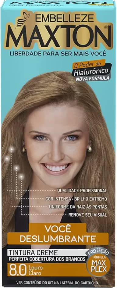 Embelleze Tinta De Cabelo 8.0 Kit Maxton Louro Claro