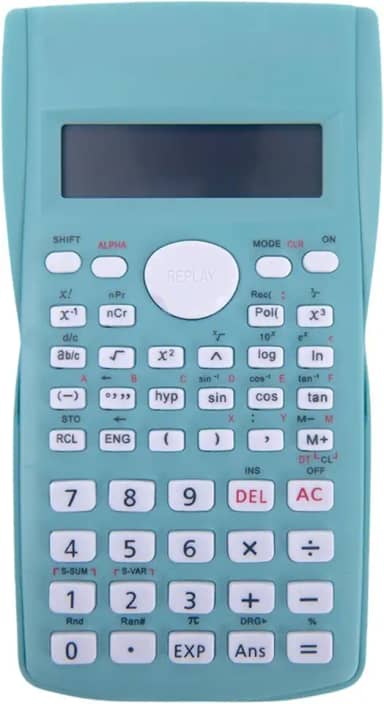 Calculadora Científica de Engenharia, 240 Funções, Display de Linha Dupla, Ideal Escola e Escritório (Verde)