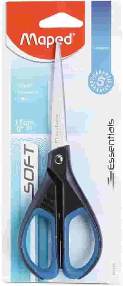 Tesoura 17cm, Maped, Essentials Soft, 468210, Preto