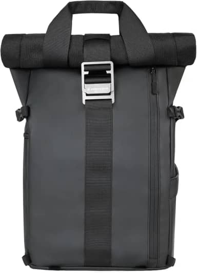 Mochila de câmera com compartimento para laptop, acesso lateral rápido para caminhadas, fotografias, câmeras DSLR SLR, à prova d'água, removível e acolchoada, inserção de ombro da BESNFOTO, Preto