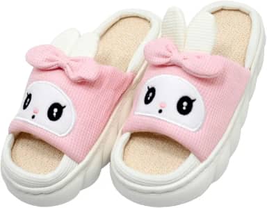 Pantufa Chinelo Sapato De Inverno Coelhinho Pelúcia Macio Rosa - 36/37