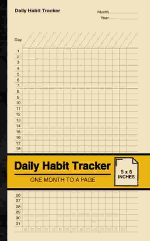 Daily Habit Tracker: Habit Tracking Notebook | One Month to a Page | Small