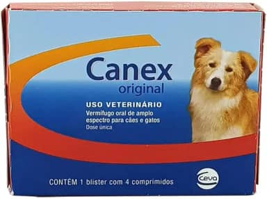 Ceva - Canex Original Vermífugo para Cães e Gatos - 4 Comprimidos (Embalagem pode variar)