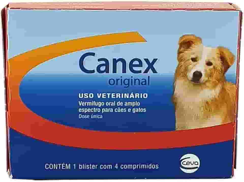 Ceva - Canex Original Vermífugo para Cães e Gatos - 4 Comprimidos (Embalagem pode variar)