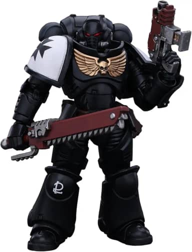 JOYTOY Warhammer 40k Space Marines, Space Marines Black Templars Outriders Brother Valtus 1/18 Action Figure, Dedicated to You Who Love Collecting