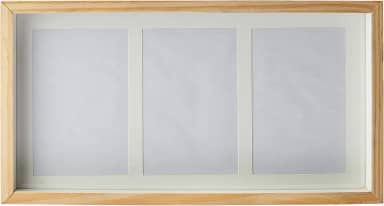 Painel Color Wood Para 3 Fotos 10X15cm Kapos Natural/Branco