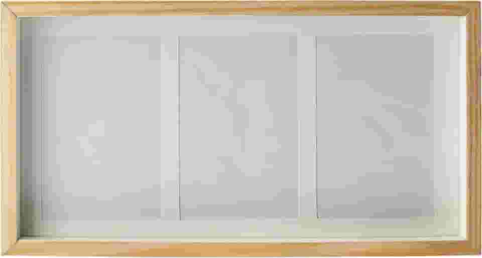 Painel Color Wood Para 3 Fotos 10X15cm Kapos Natural/Branco