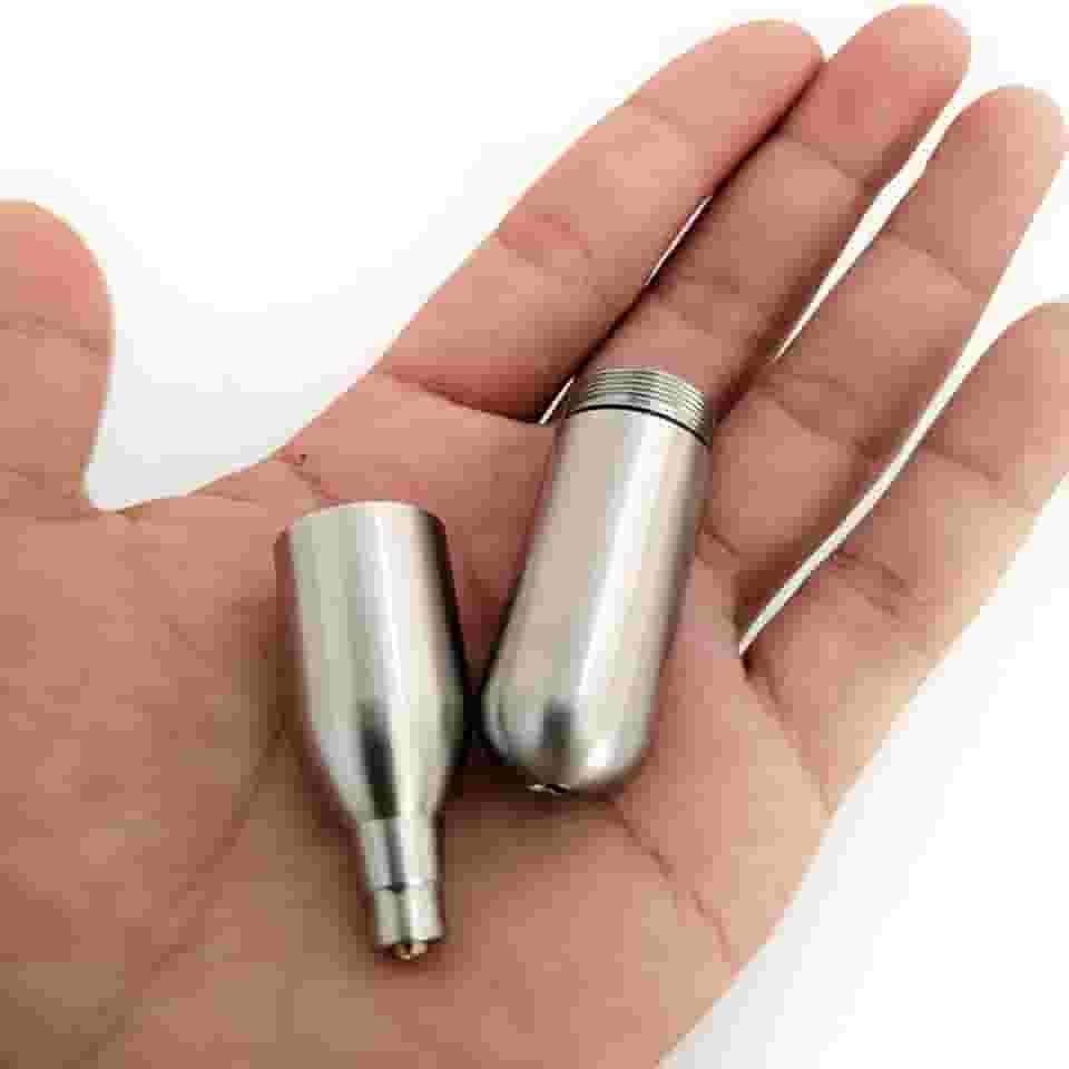 Cartucho de CO2 recarregável de 12 g de aço inoxidável 304 - Cilindro de gás recarregável para máquina de refrigerante de ar pneus/bola inflador pulseira salva-vidas pistola de ar CO2 marcadores de