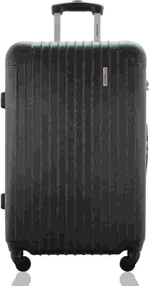 Mala Grande Viagem Internacional Rígida Despachada Rodas 360º Cadeado Segredo Gladiador A2G Preto