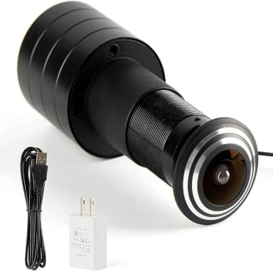Câmera olho mágico de porta, câmera IP HD 1080p orifício de porta com lente olho de peixe de 1,78 mm, ângulo largo de 180 graus, Tuya, aplicativo inteligente, câmeras USB de segurança