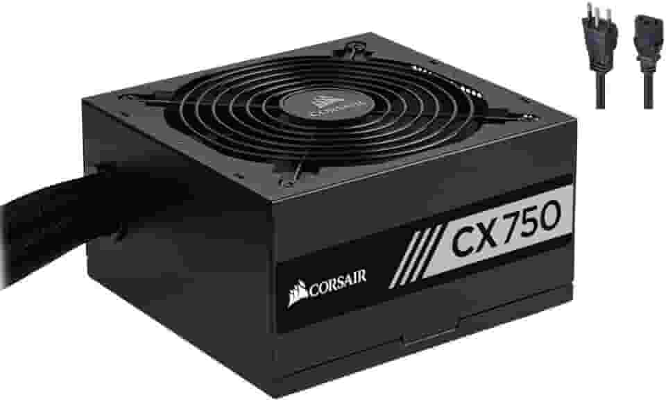 Fonte Corsair 750W 80 Plus Bronze Cx750 - Cp-9020123-Br, PRETO
