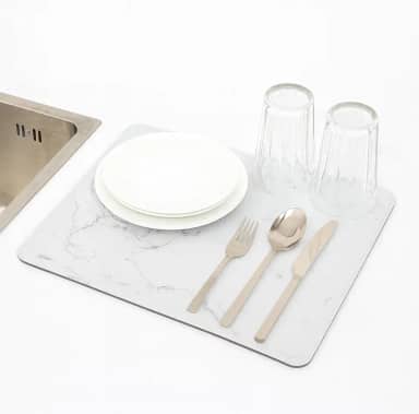 Kit 2 Escorredor de Louças 30x40cm Ultra Absorvente – Seca Rápido, Antiderrapante, Não Enferruja e Serve como Jogo Americano Também.