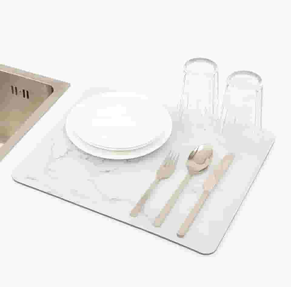 Kit 2 Escorredor de Louças 30x40cm Ultra Absorvente – Seca Rápido, Antiderrapante, Não Enferruja e Serve como Jogo Americano Também.