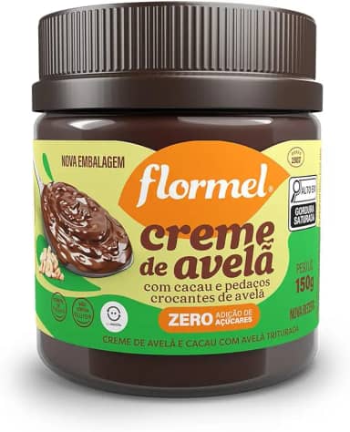 Creme de Avela Crocante FLORMEL Zero Açúcar - 150 Gramas