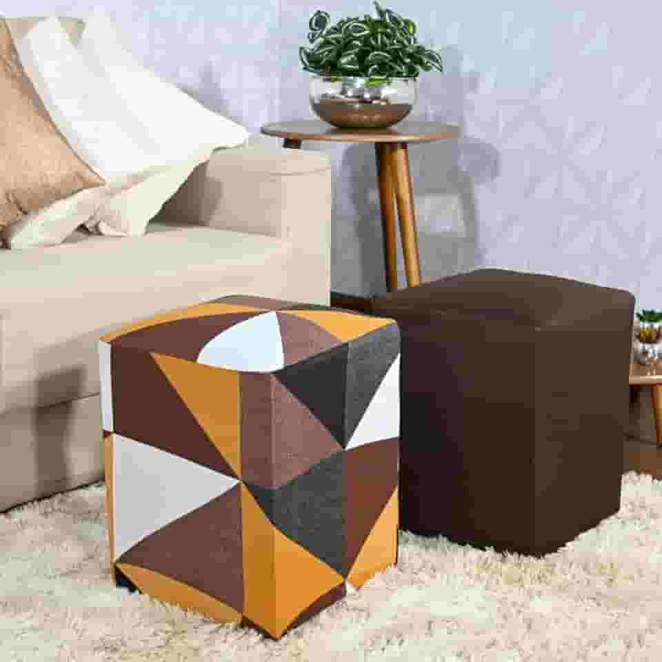 Kit Capa para Puff Plus Quadrado 4 Unidaes Tabaco/Retrô