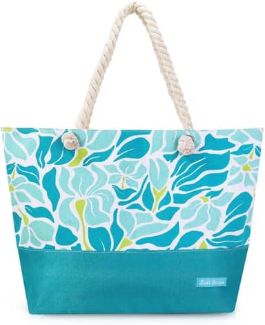 Bolsa de Praia com alça de corda Jacki Design - Turquesa