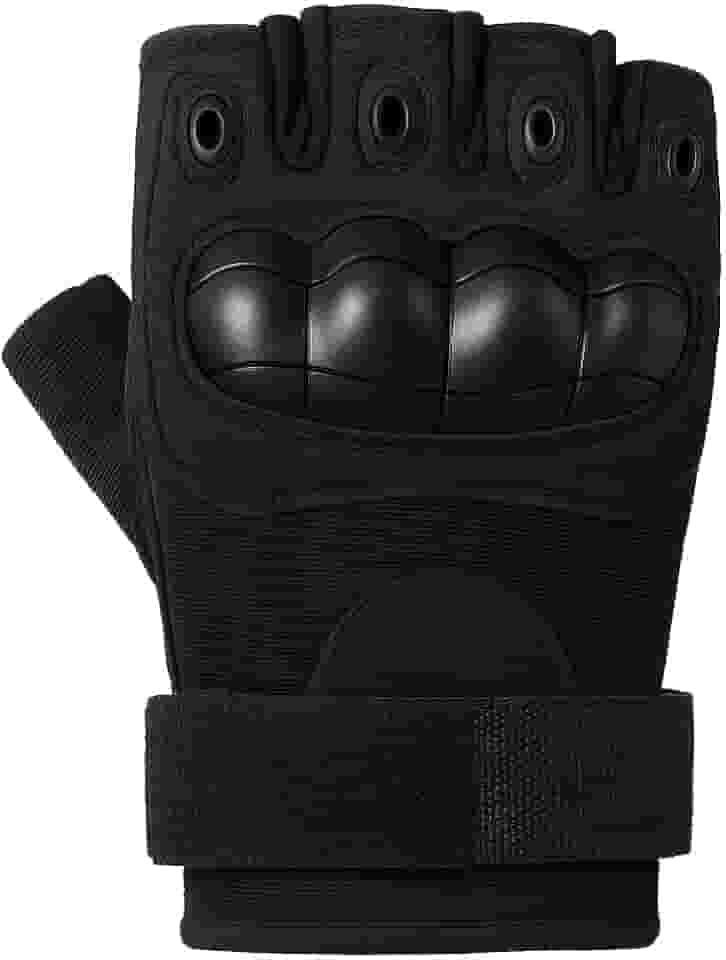 Luva de Moto Meio Dedo – Proteção Anti-Impacto e Resistente para Bike, Ciclista, Motociclista, Motoqueiro e Motoboy com Fecho Ajustável - Tamanho Único