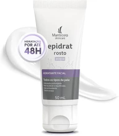 Hidratante Facial Epidrat Acqua - 50ml - Textura Leve e Rápida Absorção - Mantecorp