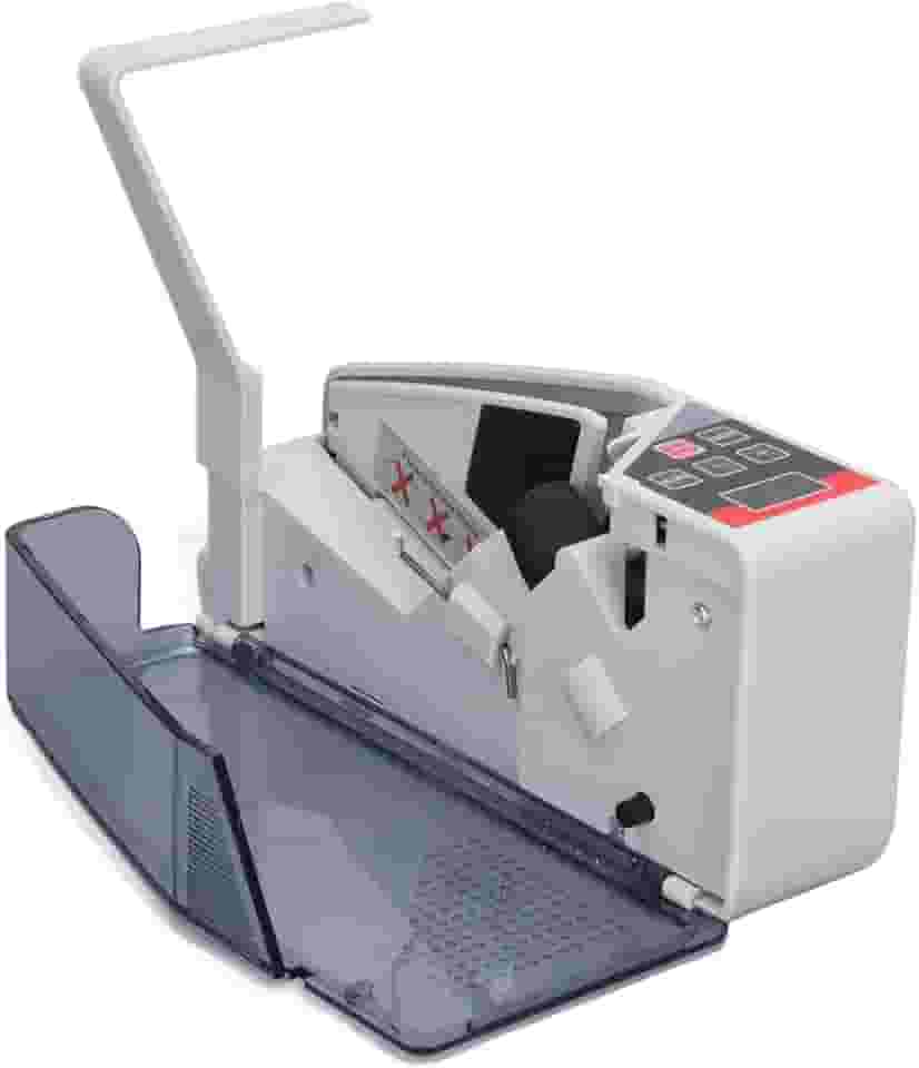 POCREATION Máquina de Contar Dinheiro Portátil, Velocidade Rápida Com Display de 3 Dígitos, Economiza Tempo e Trabalho, Alimentada por Tomada ou Bateria, para Contagem Eficiente de