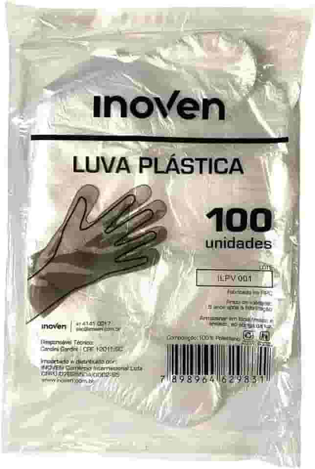 LUVA PLASTICA DESCARTAVEL / 100UN / DESCARPACK