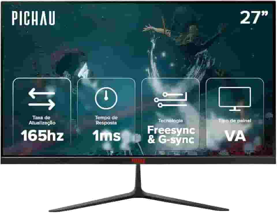 Monitor Gamer Pichau Athen V3 Ultra | 27 Pol | VA | QHD | 1ms | 165Hz | FreeSync | HDMI/DP | PG-ATH27V3U-BL02