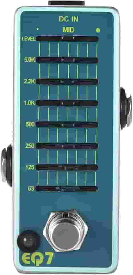 Qudai EX EQ7 Guitarra Equalizador Efeito Pedal 7 Bandas EQ Full Metal Shell True Bypass PC