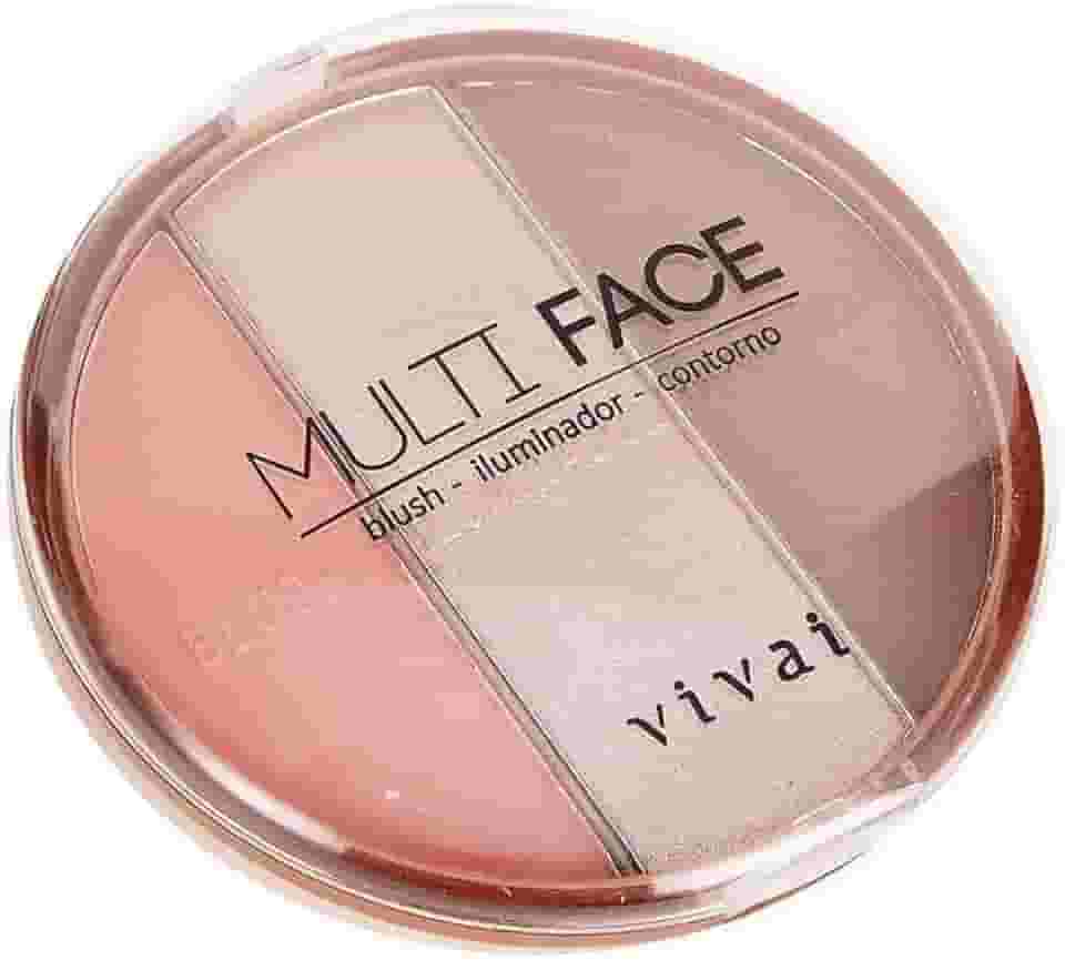 Paleta Multi Face Blush Iluminador e Contorno Vivai 1072
