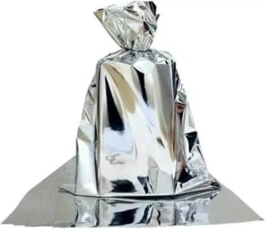 Embalagem Saco para Presente Metalizado, 30x45 cm, Pacote com 100 Unidades