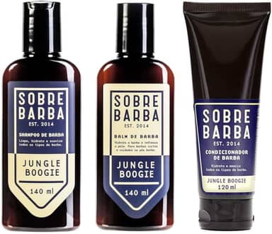 Kit Trio SOBREBARBA Shampoo + Balm + Condicionador de Barba Jungle Boogie