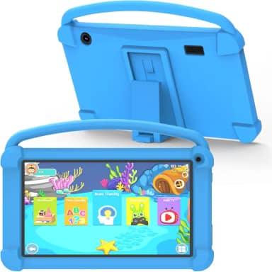 Tablet infantil de 8 polegadas, Quad Core Android 12, tablet infantil com armazenamento de 32 GB, 2 GB de RAM, Wi-Fi, Bluetooth, câmera dupla, educação, jogos, controle parental, software infantil pré-instalado.
