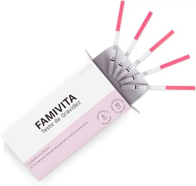Teste de Gravidez - Detecta o positivo antes do atraso menstrual com a maior sensibilidade do mercado (5 Testes)