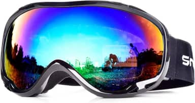 Óculos de esqui para neve para homens e mulheres adultos, OTG óculos de snowboard de lentes duplas com antiembaçamento para proteção UV para meninas, Ib#bbpgreen