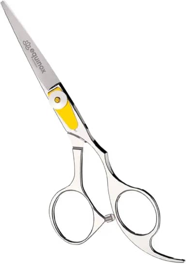 Tesoura de corte de cabelo profissional Equinox Razor Edge Series – Tesoura japonesa de aço inoxidável – Comprimento total de 16,5 cm – Parafuso de tensão de ajuste fino – Tesoura premium para corte