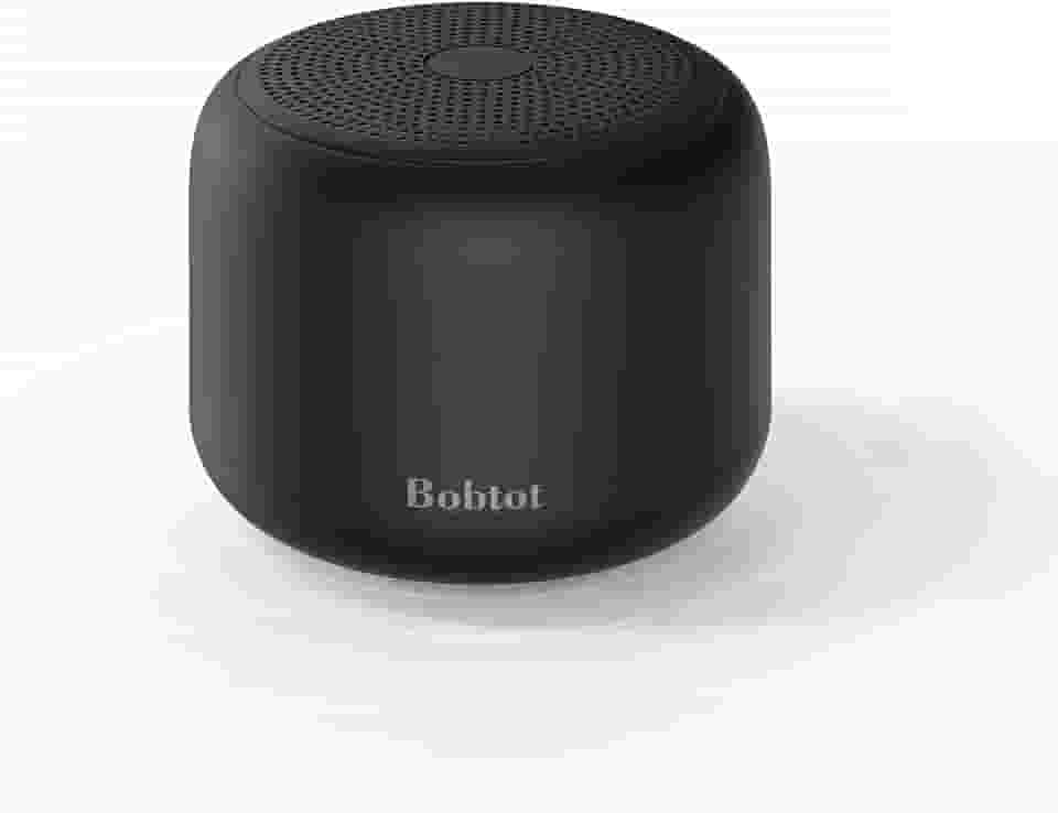 Bobtot Alto-falantes Bluetooth portáteis sem fio - alto-falante à prova d'água com som estéreo alto, 15 horas de reprodução, bateria recarregável, microfone embutido, mini alto-falante com alça para
