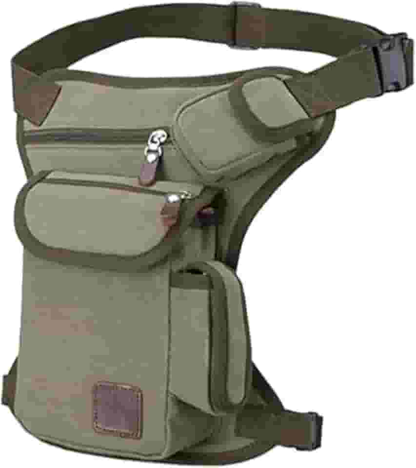 Bolsa de couro para cintura para homens mulheres cinto Bumbag multiuso motocicleta bicicleta esportes ao ar livre tático ciclismo equitação caminhada acampamento bolsa, #18Exército Verde (lona)