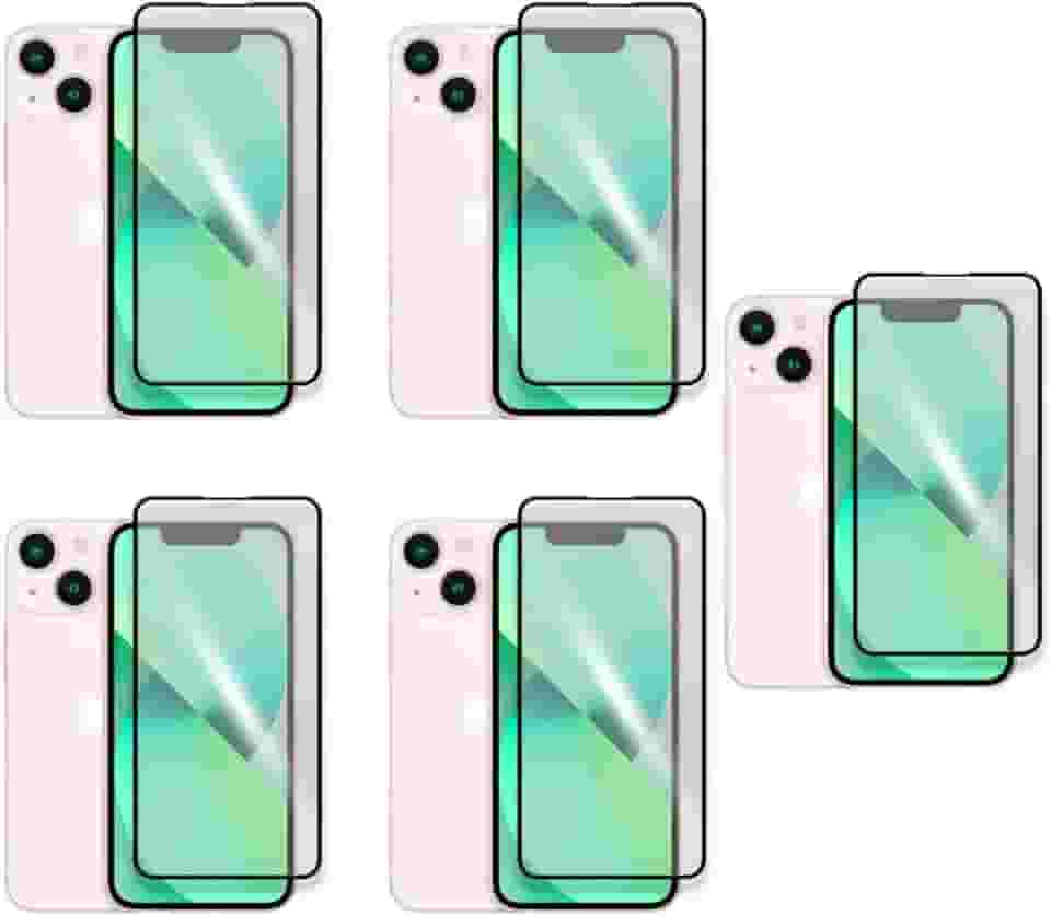 Kit 5 Película De Vidro 3D Tela Toda Para iPhone (iPhone 13/13 Pro)