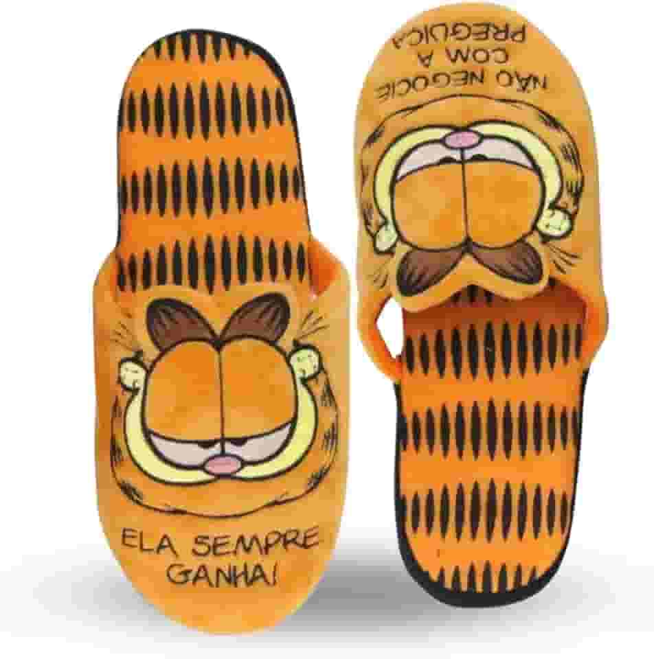 Pantufa Garfield Chinelo De Quarto Adulto Laranja Unissex Oficial Nickelodeon