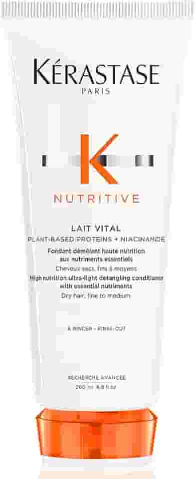 Kérastase Nutritive Lait Vital Condicionador, Para Cabelos Secos e Finos, Nutrição Intensa e Hidratação por 72h, Desembaraça e Suaviza os Fios, 200ml