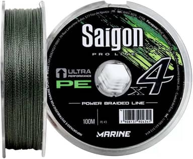 Linha Multifilamento Saigon X4 Verde 45Lbs 0,33mm 100m Marine Sports