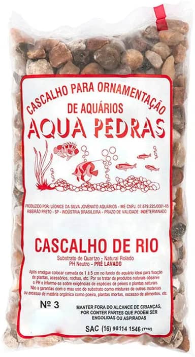 Substrato para Aquários Aqua Pedras Rio - Tamanho 3
